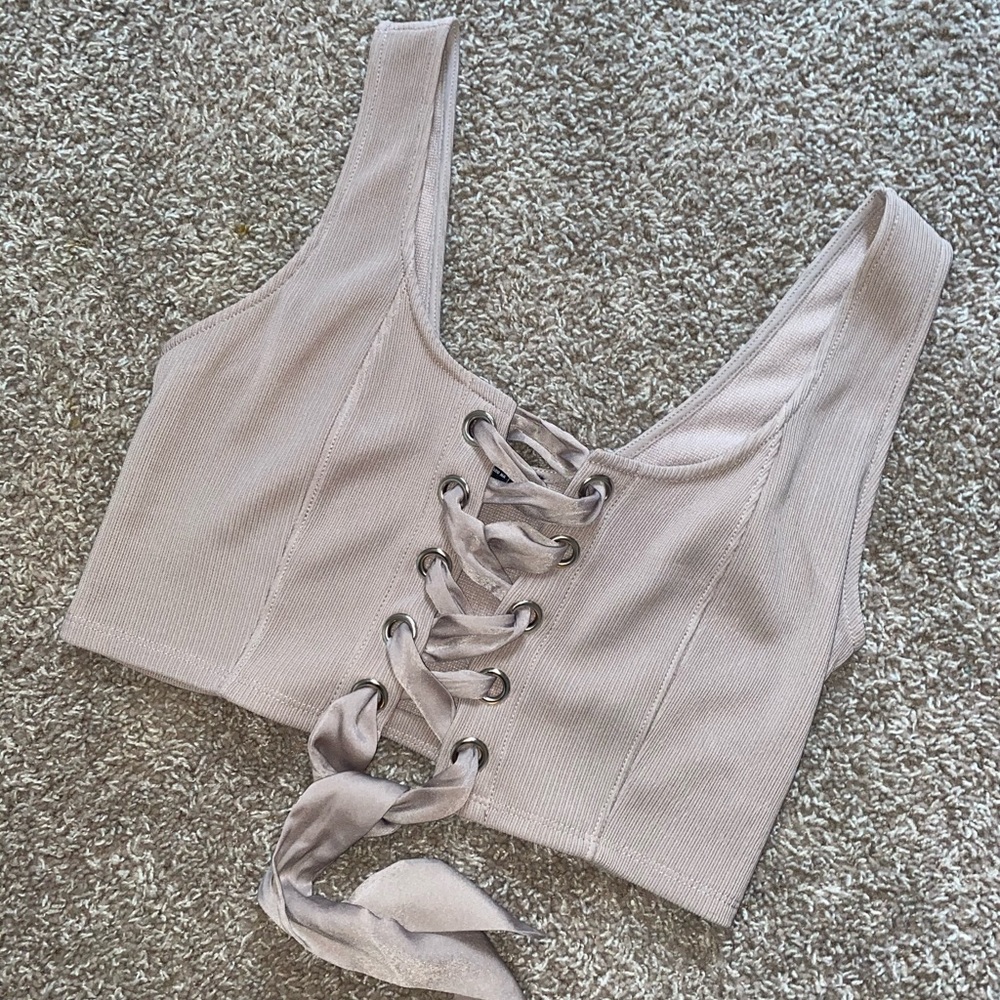 Lace Up Crop Top